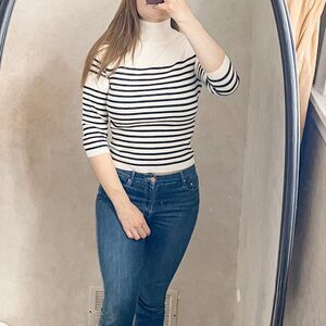 La Ligne Striped Turtleneck Sweater S